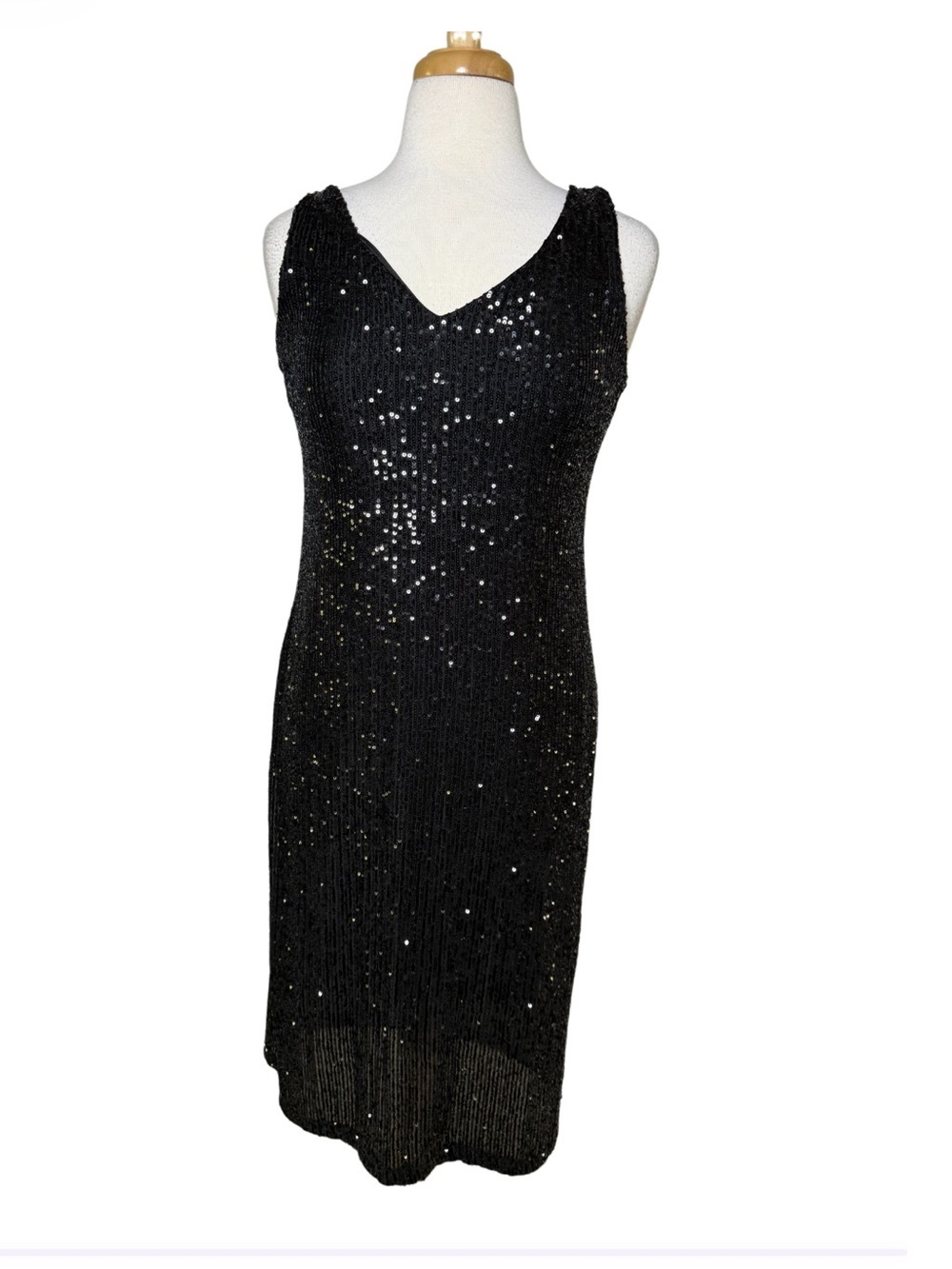 Black Sequin Sleeveless Cocktail Dress by CeCe Size Medium-Like New